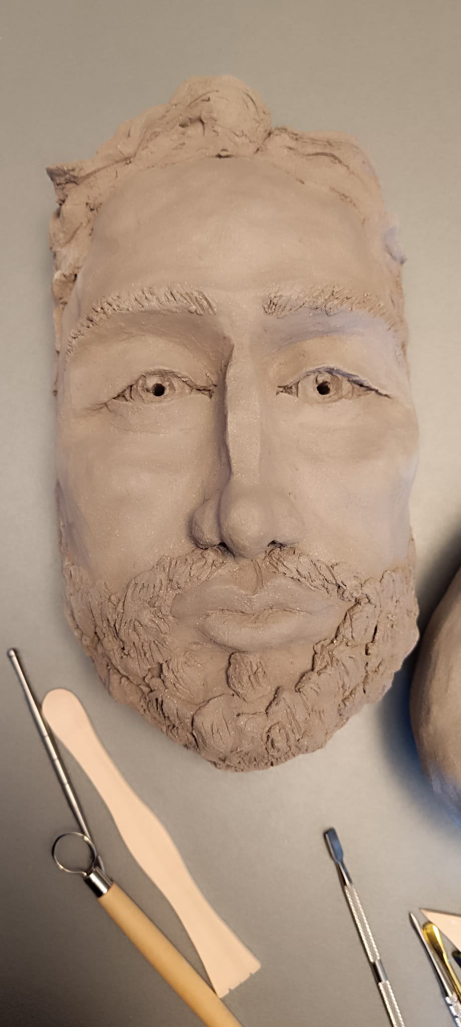 Clay portrait mask